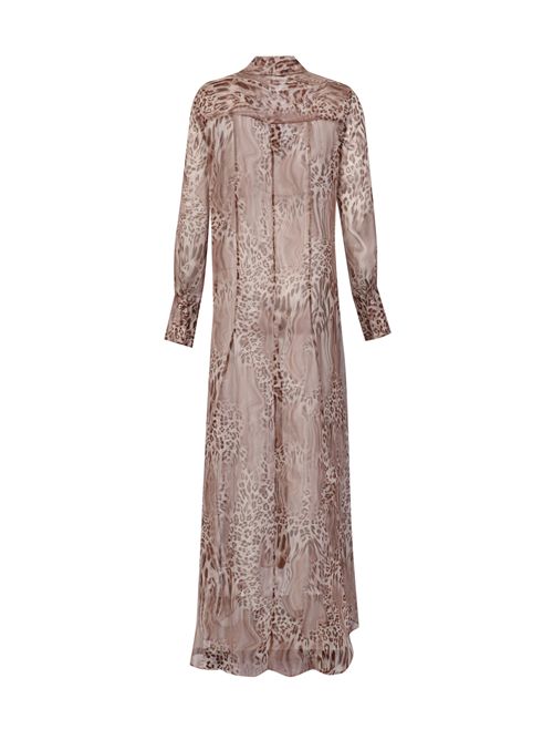 Maxi camicia in chiffon animalier BLUGIRL | RA6088 TS121P9371